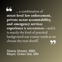 Shane Sheets endorses Wayne Nagel for Sibley County Sheriff